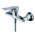 Mandi Dinding-Mount dengan Faucet Faucet Mixer kuningan